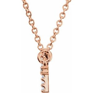 0.07 ct Diamond Sideways Cross Necklace