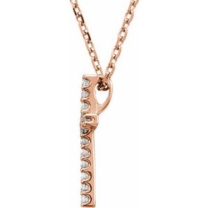 0.06 ct Diamond Petite Lab Grown Cross Necklace
