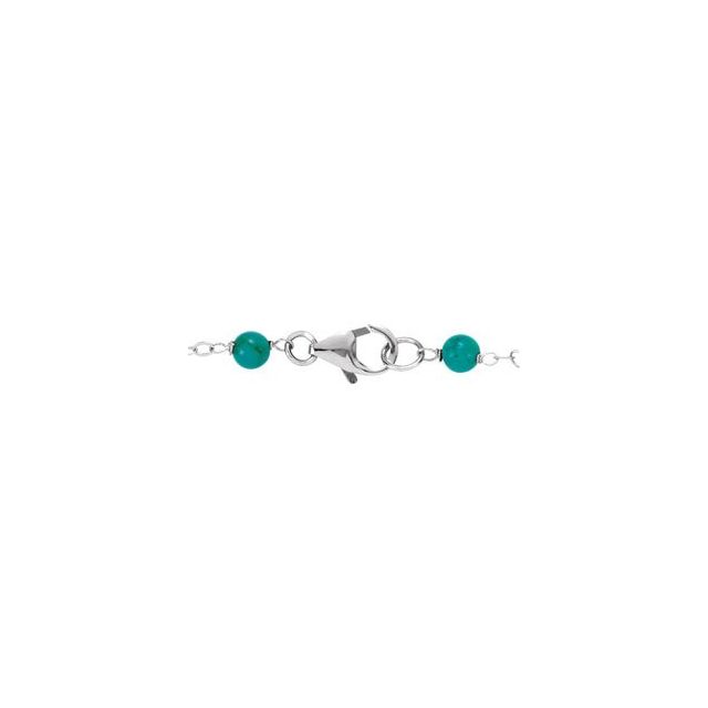 sterling-silver-cultured-white-freshwater-pearl-&-natural-turquoise-station-7-1/2"-bracelet
