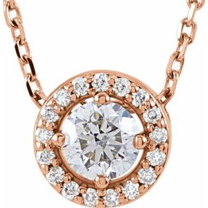 1/5 ct Diamond Halo-Style Necklace