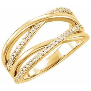 1/5 ct Diamond Criss-Cross Ring