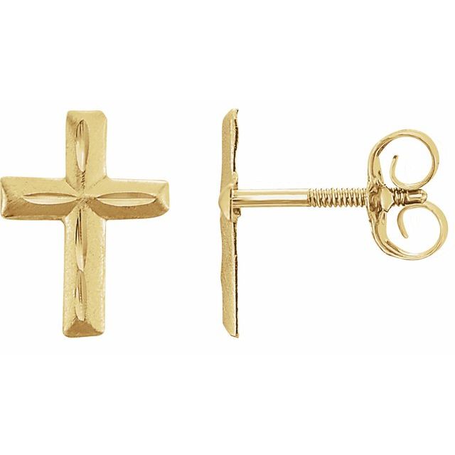 14k-yellow-youth-cross-earrings