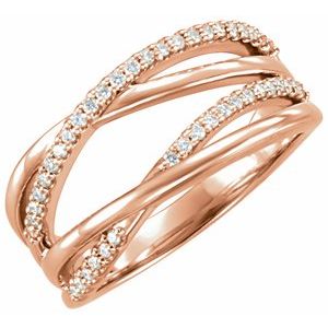 1/5 ct Diamond Criss-Cross Ring