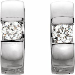 1/5 ct Diamond Accented Huggie Hoop Earrings