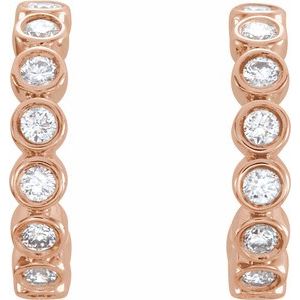 1/4 ct Diamond Bezel-Set Hoop Earrings