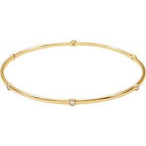 1/4 ct Diamond Bezel-Set Bangle Bracelet