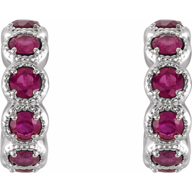 14k-white-lab-grown-ruby-hoop-earrings