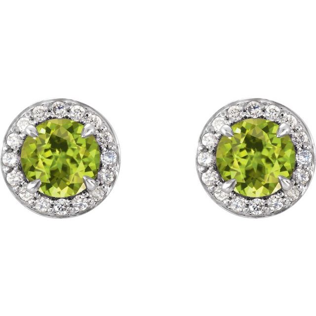 14k-white--natural-peridot-&-1/8-ctw-natural-diamond-earrings
