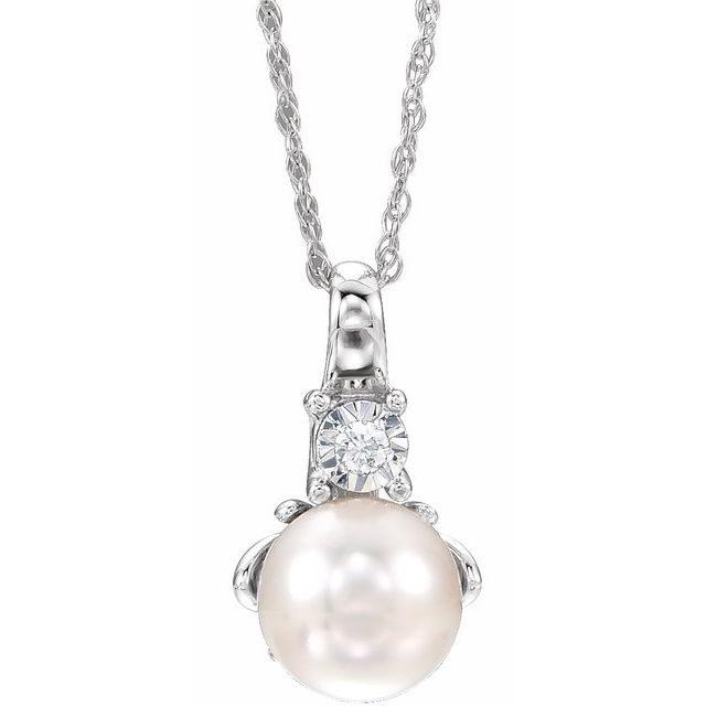 14k-white-cultured-white-freshwater-pearl-&-.02-ct-natural-diamond-18"-necklace