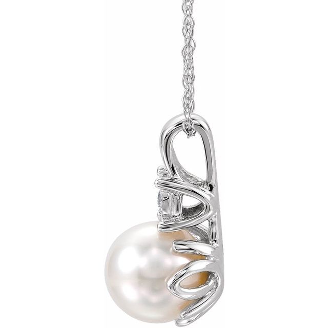 14k-white-cultured-white-freshwater-pearl-&-.02-ct-natural-diamond-18"-necklace
