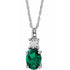 14k-white-lab-grown-emerald-&-.02-ct-natural-diamond-18"-necklace