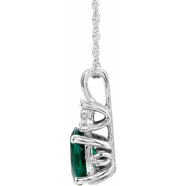 14k-white-lab-grown-emerald-&-.02-ct-natural-diamond-18"-necklace