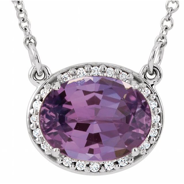 14k-white-natural-amethyst-&-.04-ctw-natural-diamond-16-1/2"-necklace