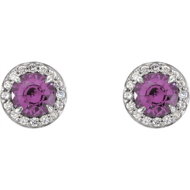 14k-white--natural-amethyst-&-1/8-ctw-natural-diamond-earrings