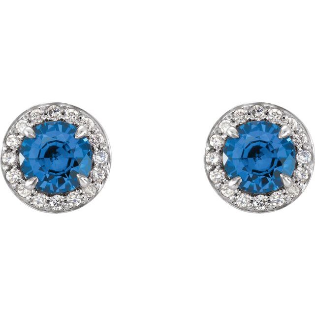 14k-white--natural-blue-sapphire-&-1/8-ctw-natural-diamond-earrings