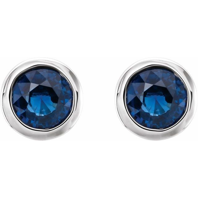 14k-white-lab-grown-blue-sapphire-bezel-set-earrings