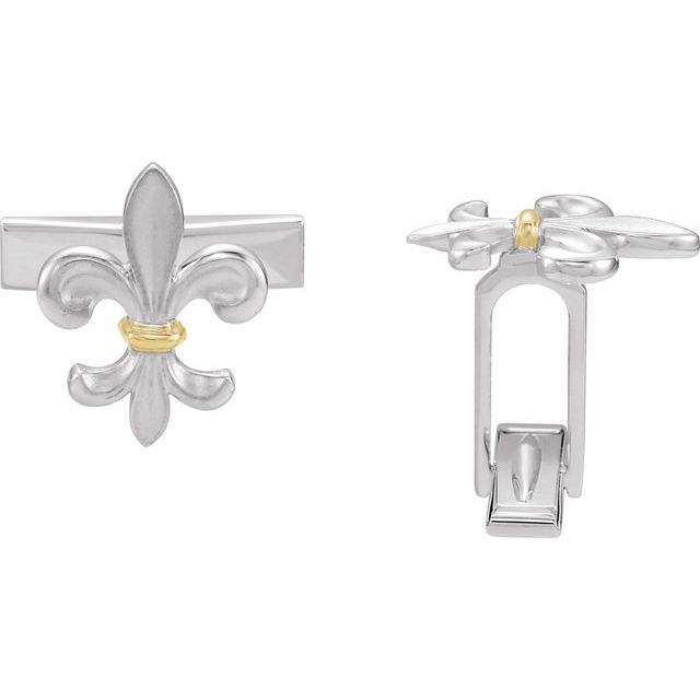 sterling-silver-fleur-de-lis-cuff-links-pair