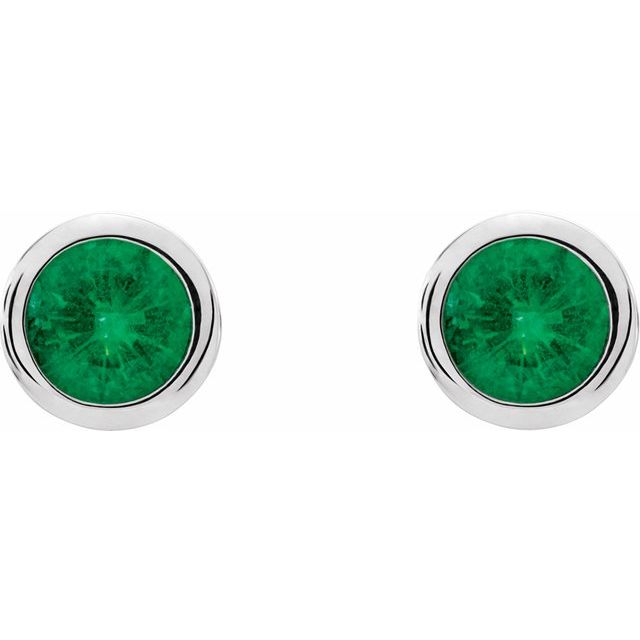 platinum-lab-grown-emerald-bezel-set-earrings