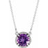 14k-white--natural-amethyst-&-.07-ctw-natural-diamond-16"-necklace