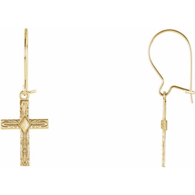 14k-yellow-cross-earrings