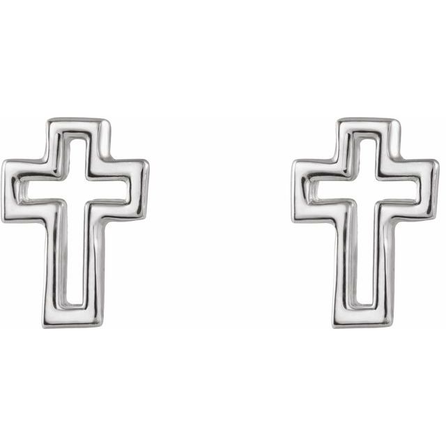 14k-white-open-cross-earring
