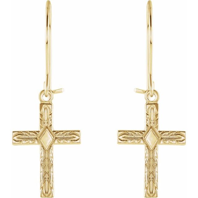 14k-yellow-cross-earrings