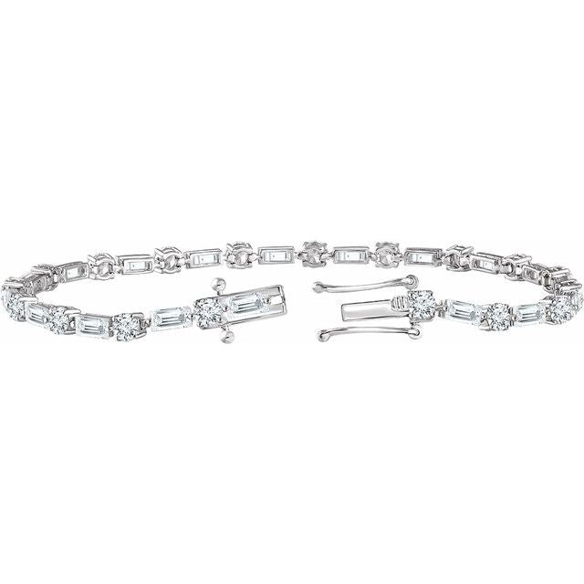 sterling-silver-imitation-white-cubic-zirconia-line-7"-bracelet