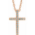 14k-rose-natural-swiss-blue-topaz-petite-cross-16"-necklace
