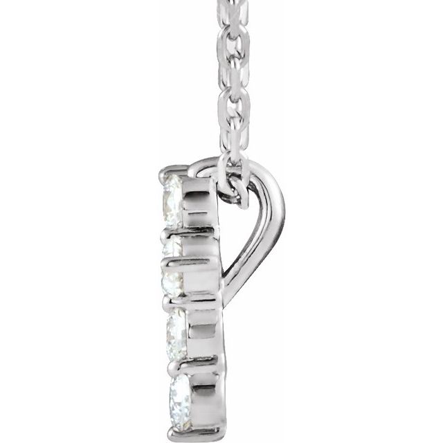 14k-white-1/6-ctw-lab-grown-diamond-cross-16-18"-necklace