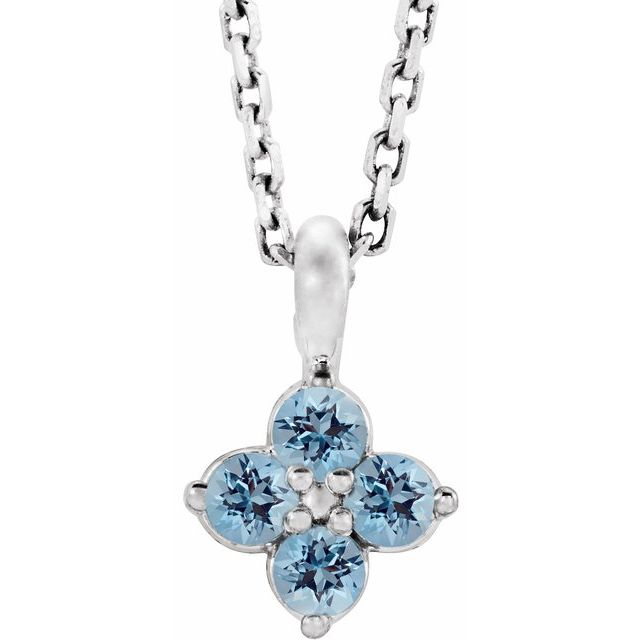 sterling-silver-imitation-aquamarine-youth-16-18"-necklace