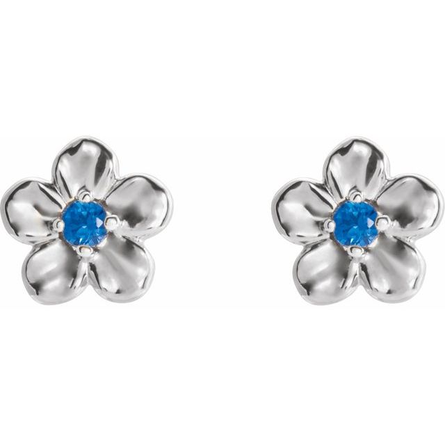14k-white-imitation-blue-sapphire-september-birthstone-flower-earrings