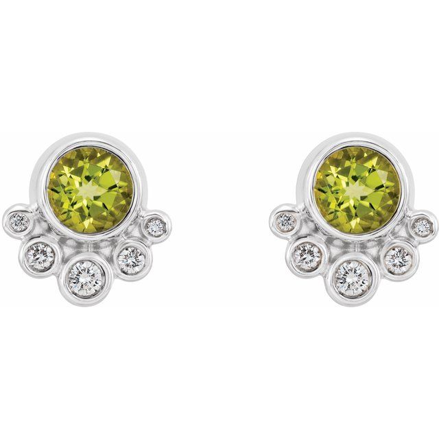 14k-white-natural-peridot-&-1/8-ctw-natural-diamond-earrings
