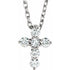 14k-white-1/6-ctw-natural-diamond-cross-16-18"-necklace