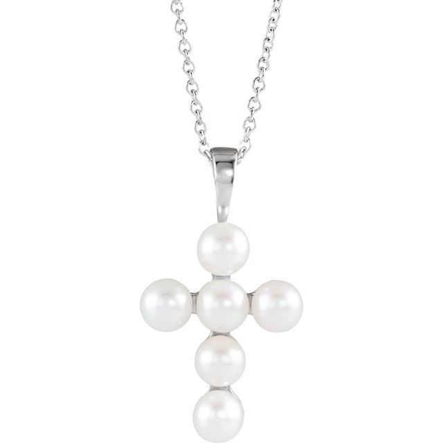 14k-white-cultured-white-freshwater-pearl-cross-16-18"-necklace