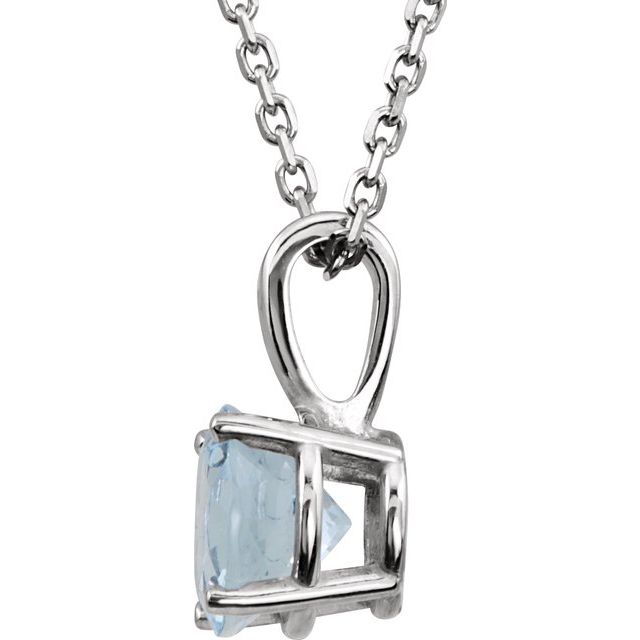 14k-white--natural-aquamarine-youth-solitaire-14"-necklace