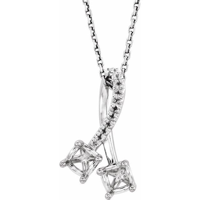 14k-white-two-stone-freeform-16-18"-necklace-mounting