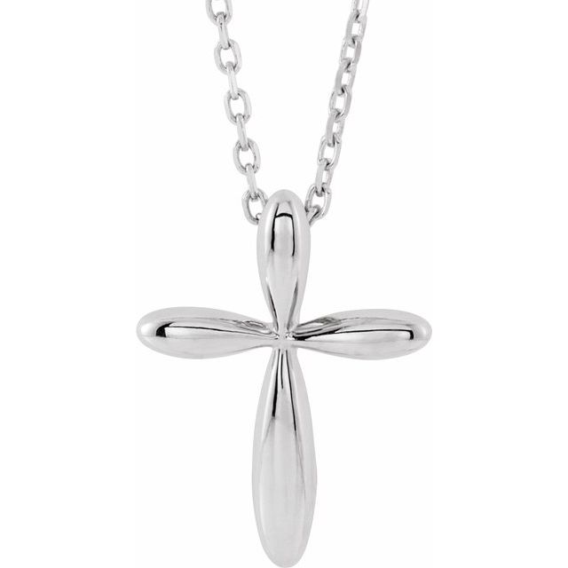 14k-white--cross-16-18"-necklace