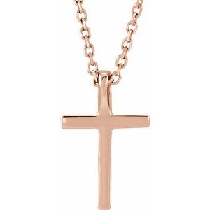 0.06 ct Diamond Petite Lab Grown Cross Necklace
