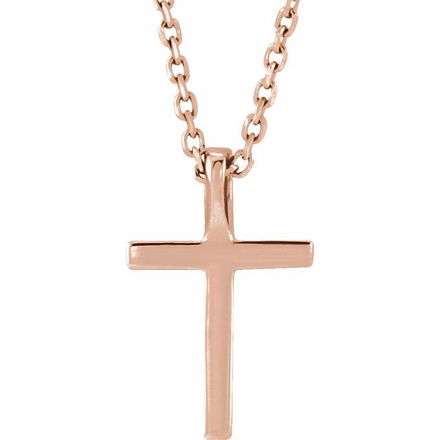 14k-rose-natural-peridot-petite-cross-16"-necklace
