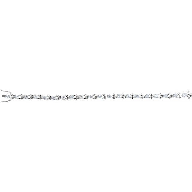 sterling-silver--imitation-white-cubic-zirconia-line-7-1/2"-bracelet