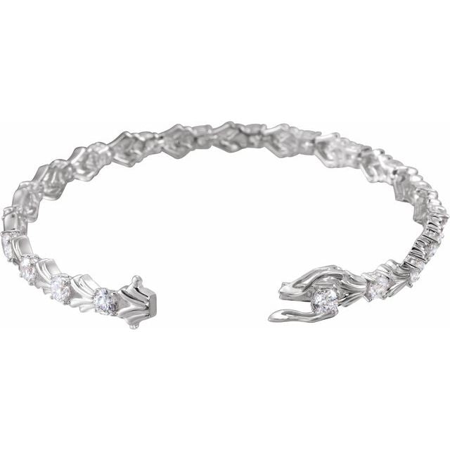 sterling-silver--imitation-white-cubic-zirconia-line-7-1/2"-bracelet