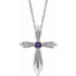 14k-white-natural-amethyst-cross-16-18"-necklace