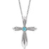 14k-white-natural-blue-zircon-cross-16-18"-necklace