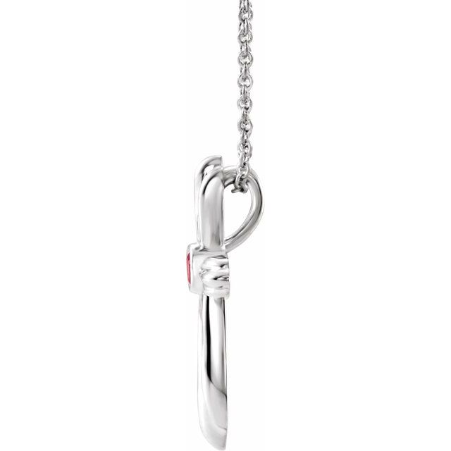 14k-white-natural-ruby-cross-16-18"-necklace