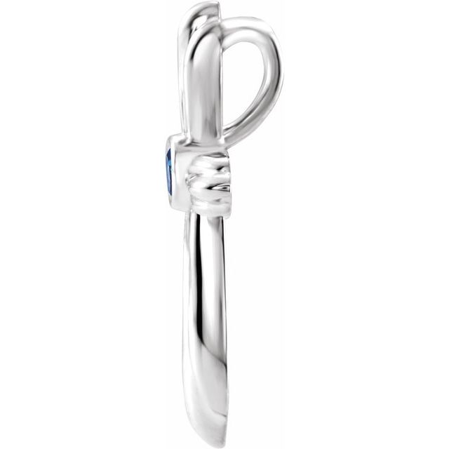 14k-white-lab-grown-sapphire-cross-pendant