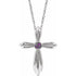 14k-white-natural-alexandrite-cross-16-18"-necklace