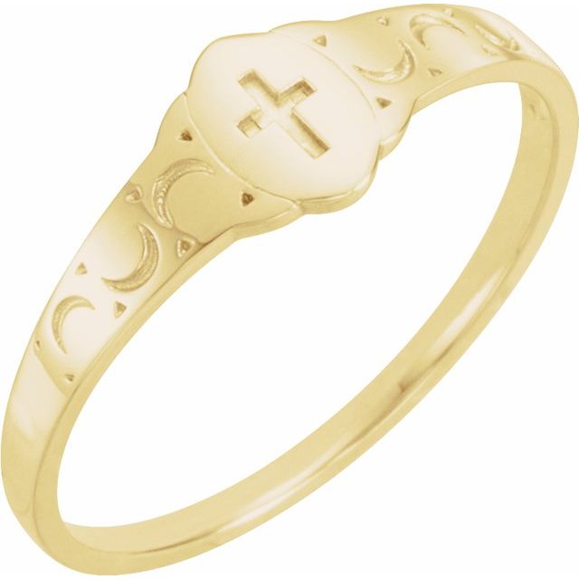 14k-white-oval-youth-cross-signet-ring