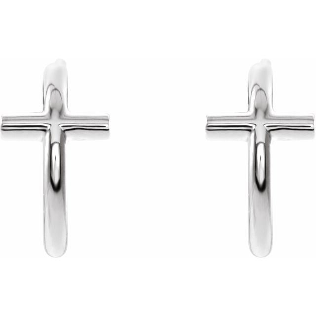 14k-white--cross-hoop-earrings