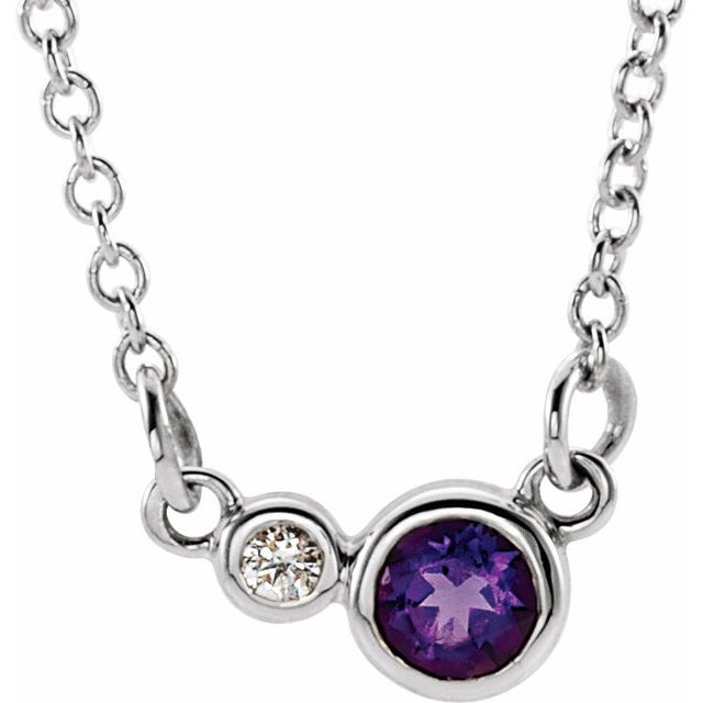 14k-white-natural-amethyst-&-.02-ctw-natural-diamond-16"-necklace