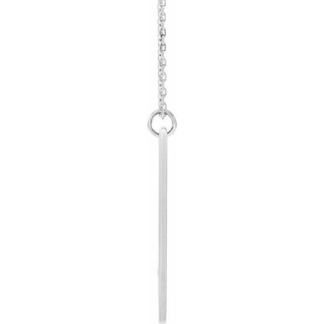 14k-white-engravable-pierced-cross-bar-16-18"-necklace